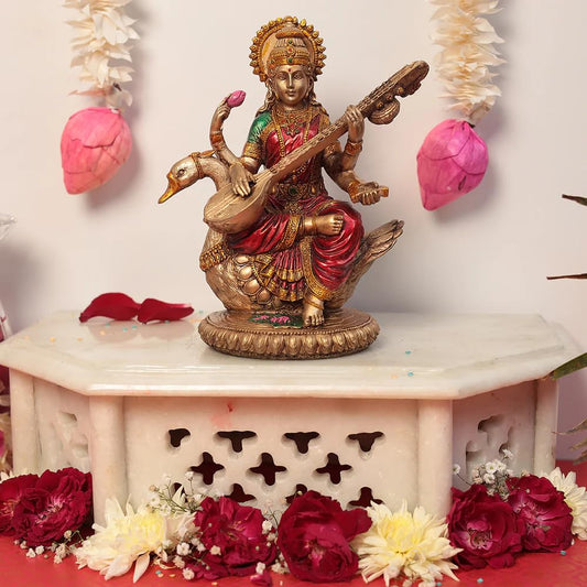 Elegant Goddess Saraswati Idol