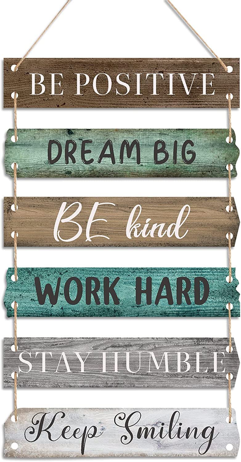 Inspirational Wooden Wall Hanging Plaque