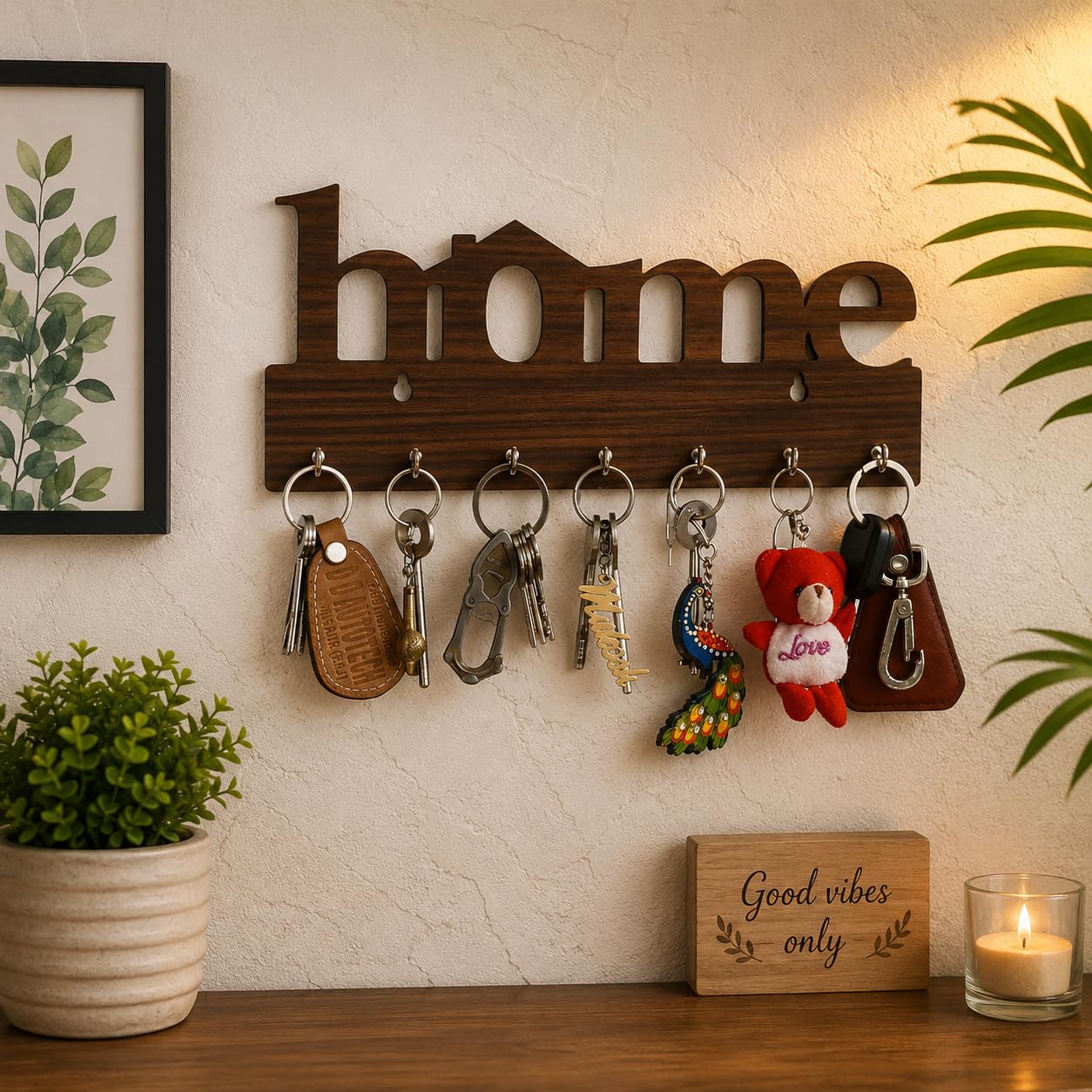 Premium Home Keys Wooden Key Holder