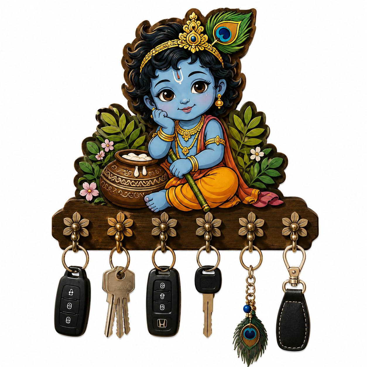 Premium Baby Cute Krishna Key Holder for Home