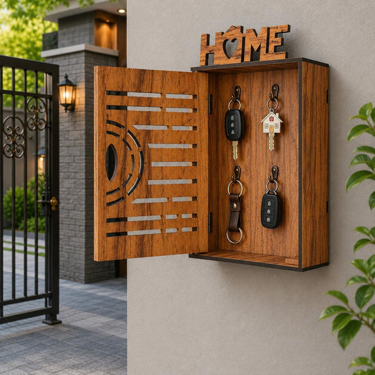 Wooden Key Holder Cabinet for Wall