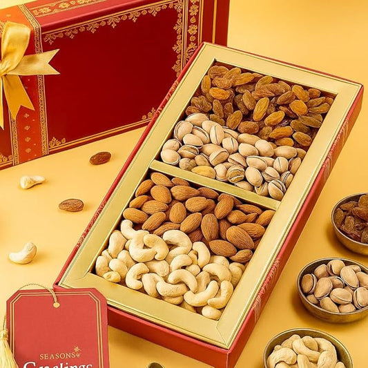 Bhai Dooj Tikka for Brother Dry Fruits Gift Box Pack 200 Grams DryFruits Tikka for BhaiDooj With Moli Roli & Rice Bhai Dooj Gift Set for Brother Diwali Hamper Gifts Diwali Gift pack