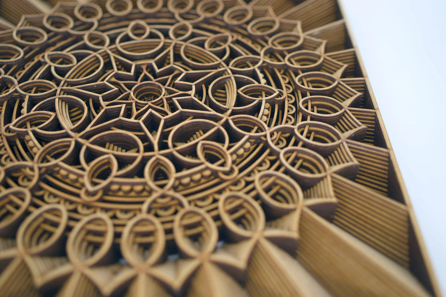 Elegant Layered Wooden Mandala Wall Art