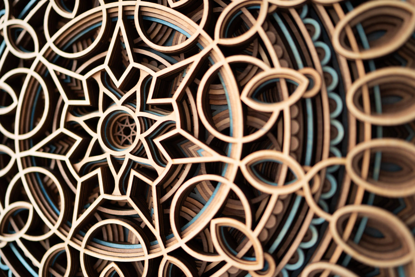 Elegant Layered Wooden Mandala Wall Art